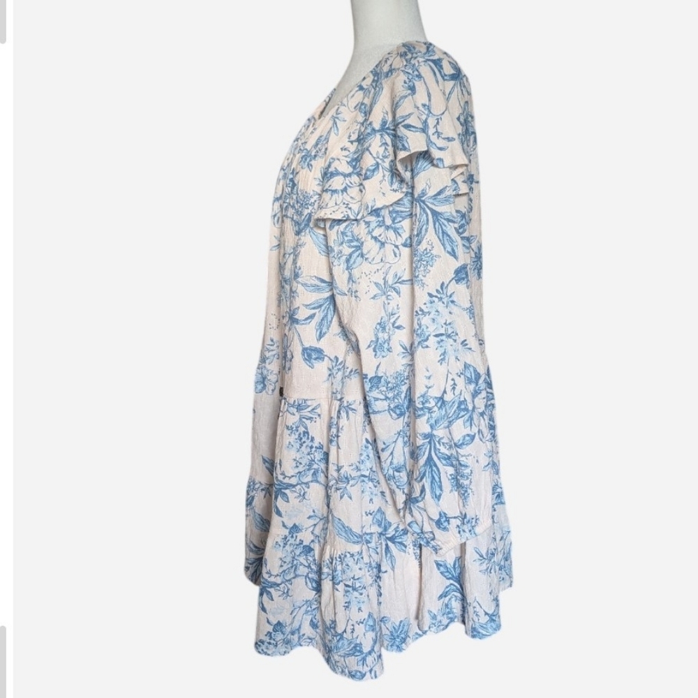 Pre-owned Free People White and Blue Dress - Picture 13 of 14